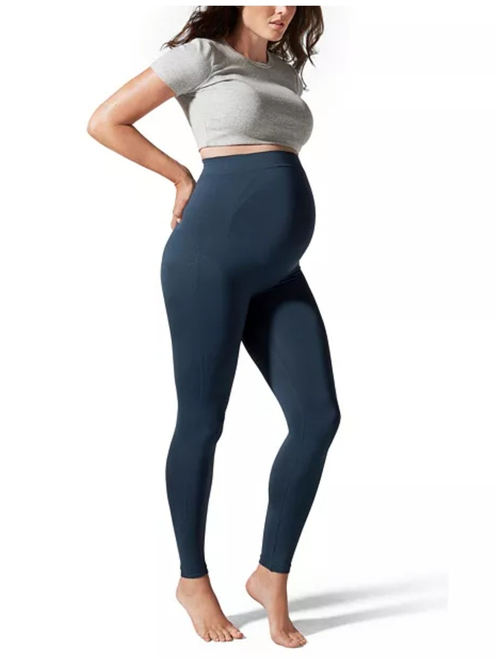 BLANQI Navy Maternity High-Waist Support Leggings